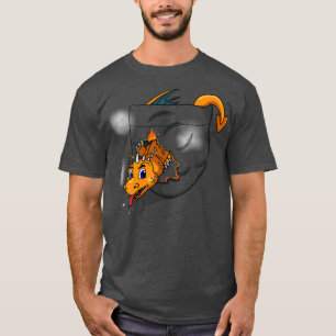 Niedliches Fantasy Book Dragon Monster Pocket Desi T-Shirt