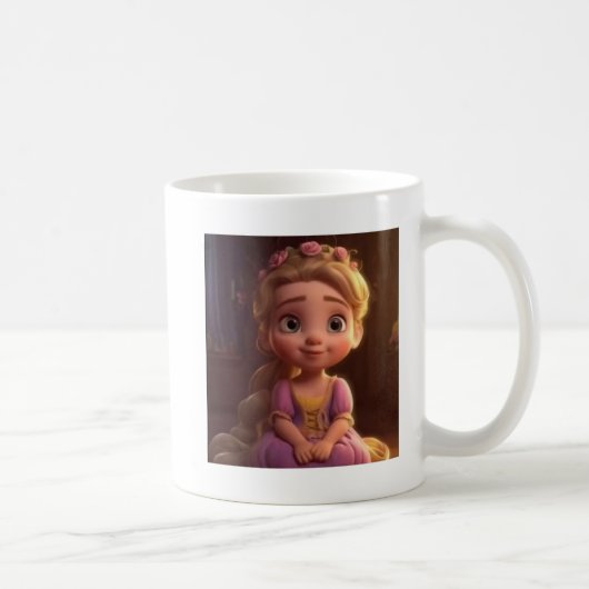 Niedliches Fantasy-Mädchen-Tasse – Whimsical Magic Kaffeetasse (Rechts)
