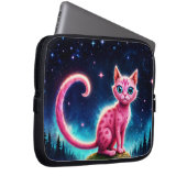 Niedliches fantasy-rosa Tier im nächtlichen Sterne Laptopschutzhülle (Vorne Rechts)