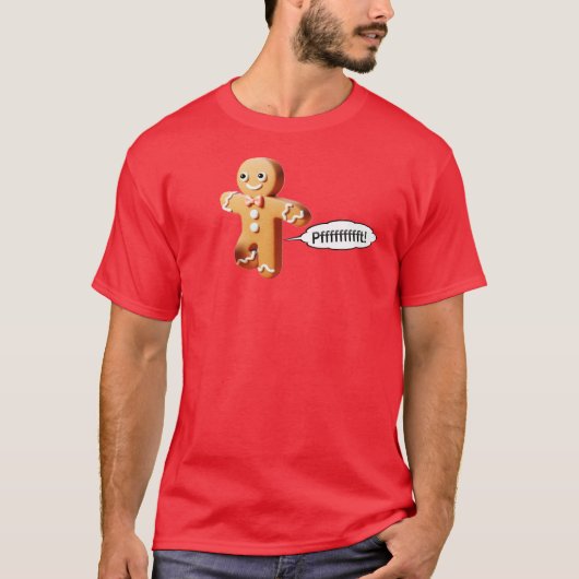 Niedliches Farben Gingerbread Mann Weihnachten T-Shirt (Vorderseite)