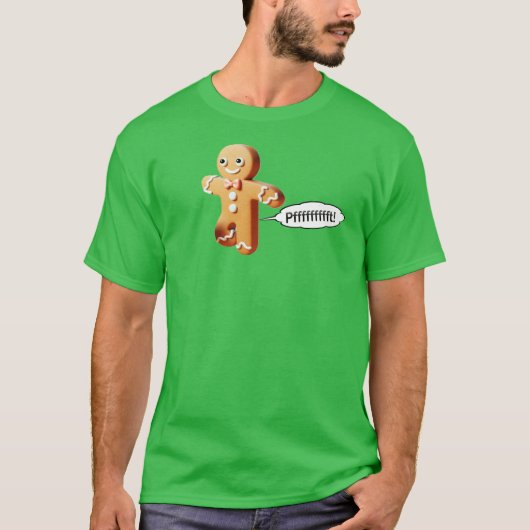 Niedliches Farben Gingerbread Mann Weihnachten T-Shirt (Vorderseite)