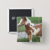 Niedliches Farben-Pony-Button Button (Vorne & Hinten)