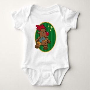Niedliches, farbenfroh Rentierdesign Baby Strampler