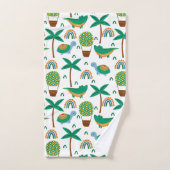 Niedliches, farbenfrohe Schildkrötenmuster Badhandtuch Set (Handtuch)