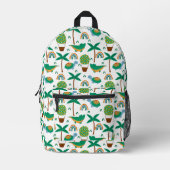 Niedliches, farbenfrohe Schildkrötenmuster Bedruckter Rucksack (Vorderseite)