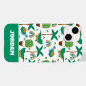 Niedliches, farbenfrohe Schildkrötenmuster Case-Mate iPhone Hülle (Rückseite (Horizontal))
