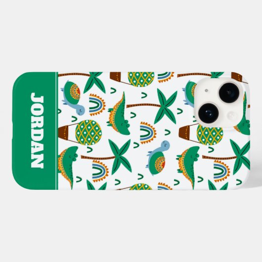 Niedliches, farbenfrohe Schildkrötenmuster Case-Mate iPhone Hülle (Rückseite (Horizontal))