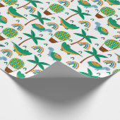 Niedliches, farbenfrohe Schildkrötenmuster Geschenkpapier (Ecke)