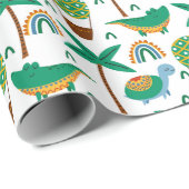 Niedliches, farbenfrohe Schildkrötenmuster Geschenkpapier (Rolleneckpunkt)