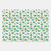 Niedliches, farbenfrohe Schildkrötenmuster Geschenkpapier Set (Vorderseite 2)