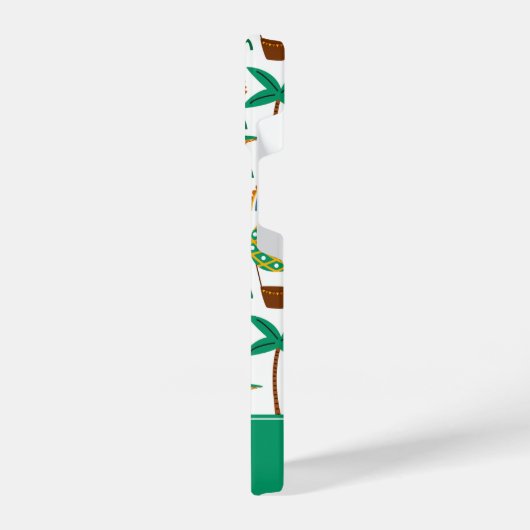 Niedliches, farbenfrohe Schildkrötenmuster iPhone Hülle (Linke Seite)