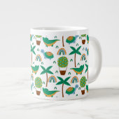 Niedliches, farbenfrohe Schildkrötenmuster Jumbo-Tasse (Vorderseite Rechts)