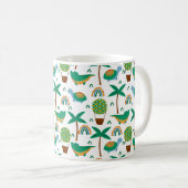 Niedliches, farbenfrohe Schildkrötenmuster Kaffeetasse (VorderseiteRechts)