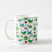 Niedliches, farbenfrohe Schildkrötenmuster Kaffeetasse (Links)