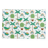 Niedliches, farbenfrohe Schildkrötenmuster Kissenbezug (Rückseite)