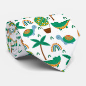 Niedliches, farbenfrohe Schildkrötenmuster Krawatte (Gerollt)