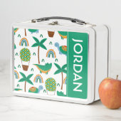 Niedliches, farbenfrohe Schildkrötenmuster Metall Brotdose (Beispiel)