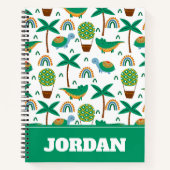Niedliches, farbenfrohe Schildkrötenmuster Notizblock (Vorderseite)