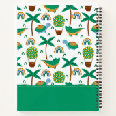 Niedliches, farbenfrohe Schildkrötenmuster Notizblock (Rückseite)