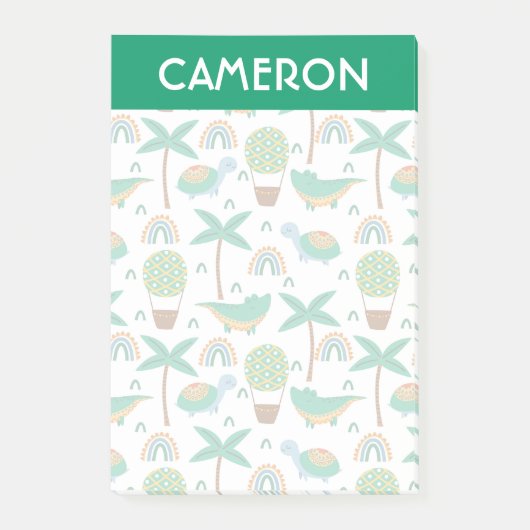 Niedliches, farbenfrohe Schildkrötenmuster Post-it Klebezettel (Vorderseite)