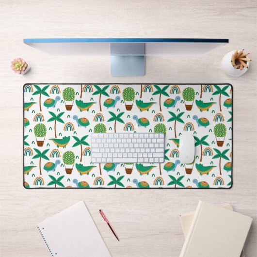 Niedliches, farbenfrohe Schildkrötenmuster Schreibtischunterlage (Büro 1)