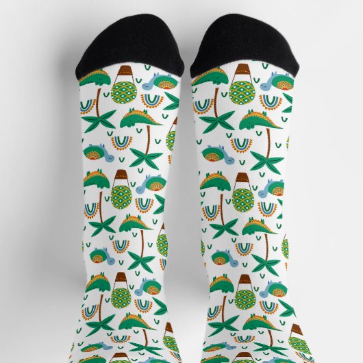 Niedliches, farbenfrohe Schildkrötenmuster Socken (Oben)