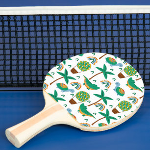 Niedliches, farbenfrohe Schildkrötenmuster Tischtennis Schläger