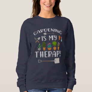 Niedliches Farbenfrohen Gärtnern ist meine Therapi Sweatshirt