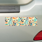 Niedliches, farbenfrohes Boho-Blätter-Muster Autoaufkleber (Auf Auto)