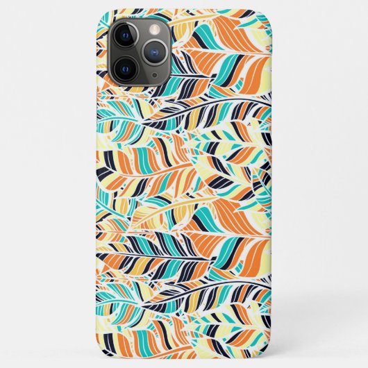 Niedliches, farbenfrohes Boho-Blätter-Muster Case-Mate iPhone Hülle (Rückseite)