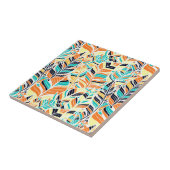 Niedliches, farbenfrohes Boho-Blätter-Muster Fliese (Seite)