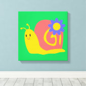 Niedliches, farbenfrohes Kindersnelldesign Leinwanddruck (Insitu (Holzboden))