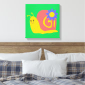 Niedliches, farbenfrohes Kindersnelldesign Leinwanddruck (Insitu (Schlafzimmer))