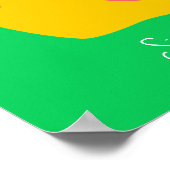 Niedliches, farbenfrohes Kindersnelldesign Poster (Ecke)