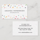 Niedliches, farbenfrohes Nadelmuster Visitenkarte (Vorne/Hinten)