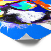 Niedliches Farbenportrait JRT im Pop-Kunststil Poster (Ecke)