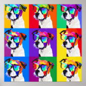 Niedliches Farbenportrait JRT im Pop-Kunststil Poster (Vorne)