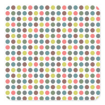 Niedliches farbiges 70er-Muster mit Polka-Punkten