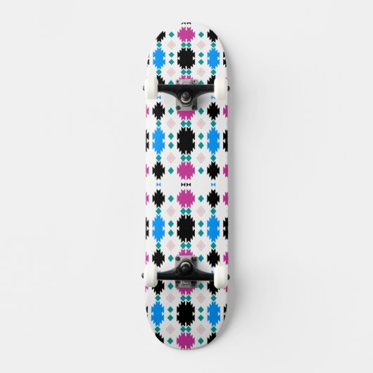 Niedliches farbiges Aztec Muster-Lizenzschild Skateboard (Vorderseite)
