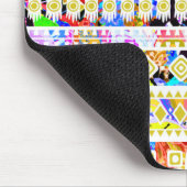 Niedliches, farbiges Azteenmuster Mousepad (Ecke)