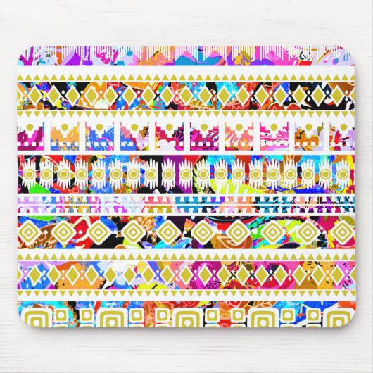 Niedliches, farbiges Azteenmuster Mousepad (Vorne)