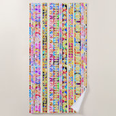 Niedliches, farbiges Azteenmuster Strandtuch (Vorderseite)