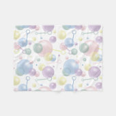 Niedliches, farbiges Bläschenmuster Fleecedecke (Vorderseite (Horizontal))