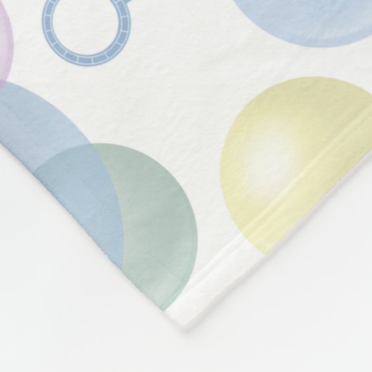 Niedliches, farbiges Bläschenmuster Fleecedecke (Ecke)