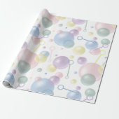 Niedliches, farbiges Bläschenmuster Geschenkpapier (Ungerollt)