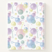 Niedliches, farbiges Bläschenmuster Mit Monogramm Notizblock (Rückseite)