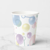 Niedliches, farbiges Bläschenmuster Pappbecher (Rückseite)