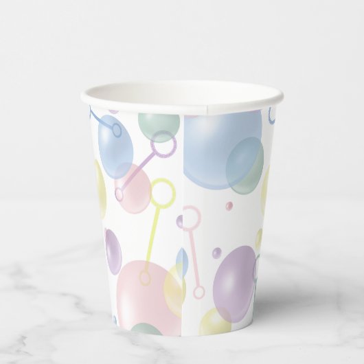 Niedliches, farbiges Bläschenmuster Pappbecher (Rechts)