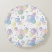 Niedliches, farbiges Bläschenmuster Rundes Kissen (Rückseite)
