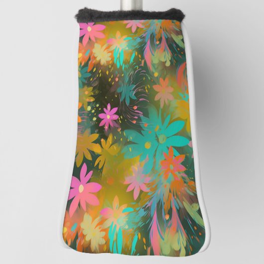 Niedliches, farbiges, blumengeschmücktes Abstrakte Golf Headcover (Rotieren 90)